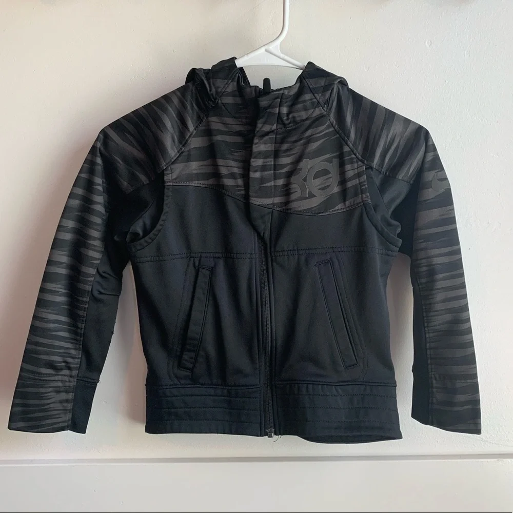 Nike Boys Kevin Durant Black & Gray Tiger Stripe Jacket